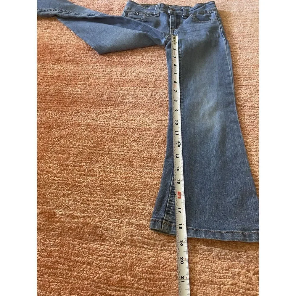Jordache Flare flair girls stretch blue jeans size 6